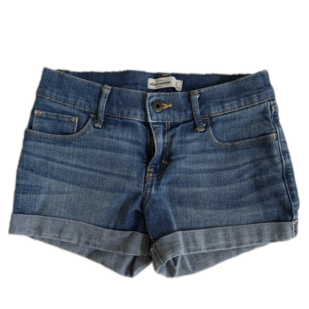 Abercrombie & Fitch Fitted Low Rise Jean Shorts with Cuffed Hem